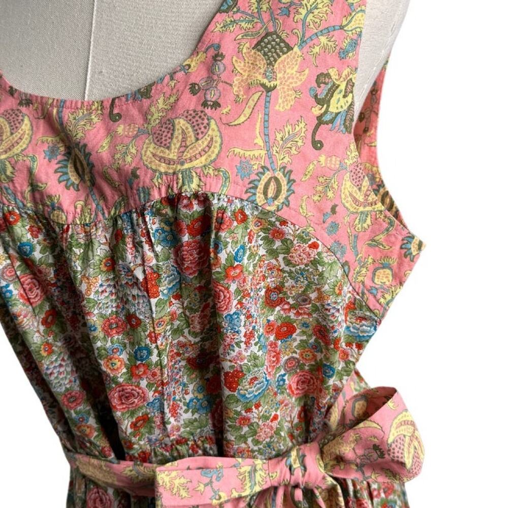 Roller Rabbit Elysian Day Coley Dress belted floral 100% cotton size large L - Picture 4 of 10